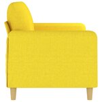vidaXL Canapé à 2 places Jaune clair 140 cm Tissu