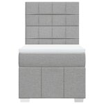 vidaXL Sommier à lattes de lit avec matelas gris clair 80x200 cm tissu