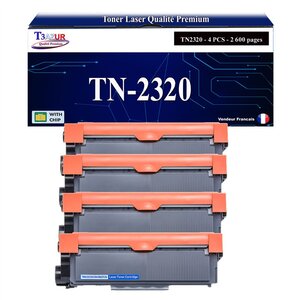 4 Toners compatibles avec Brother TN2320 pour Brother MFC-L2700DN L2700DW L2720DW L2740DW - 2 600 pages - T3AZUR