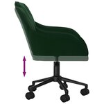Chaise fauteuil siège pivotante de bureau informatique étude foncévelours vert 02_0024186