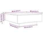 vidaXL Table basse chêne sonoma 80x80x31 cm bois d'ingénierie