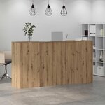 vidaXL Bureau réception chêne artisanal 200x50x103 5cm bois ingénierie