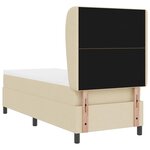 vidaXL Lit à ressorts avec matelas Crème 80 x 200 cm tissu