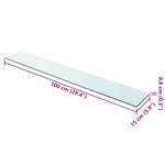 vidaXL Panneaux d'étagère 2 Pièces Verre Transparent 100 x 15 cm