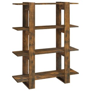 vidaXL Bibliothèque/Séparateur de pièce Chêne fumé 100x30x123 5 cm