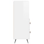 vidaXL Buffet Blanc brillant 34 5x34x90 cm Bois d'ingénierie