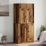 vidaXL Garde-robe vieux bois 90x52x200 cm bois d'ingénierie