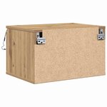 vidaXL Cabinet de chevet mural avec Chêne artisanal 50 x 36 x 30 cm