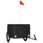 vidaXL Remorque de vélo noir 45 kg fer