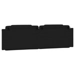 vidaXL Coussin de tête de lit Viana noir 180 cm similicuir