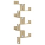vidaXL Étagère d'angle murale chêne sonoma 45x45x147cm bois ingénierie