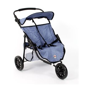 Bayer Chic 2000 697-50 - Poussette de jogging moderne à 3 roues pour poupées