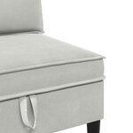 vidaXL Ensemble de meubles pour le salon 4 Pièces Gris clair Tissu