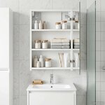 vidaXL Armoire Miroir de Salle de Bain Blanc 40 x 10 5 x 60 5 cm