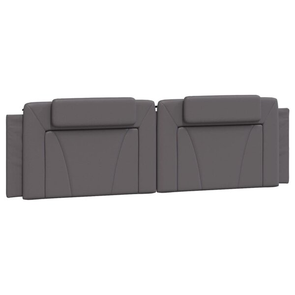 vidaXL Coussin de tête de lit Viana gris 180 cm similicuir