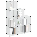 vidaXL Cubes de rangement 9 Pièces Transparent PP