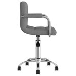 vidaXL Chaise pivotante de salle à manger Gris clair Tissu