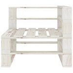 vidaXL Canapé palette à 2 places de jardin Blanc Bois