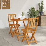 vidaXL Ensemble Bistro Pliable en Bois Massif d'Acacia de 3 Pièces
