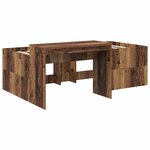 vidaXL Lit haut pour enfants avec bureau Bois ancien 80 x 200 cm