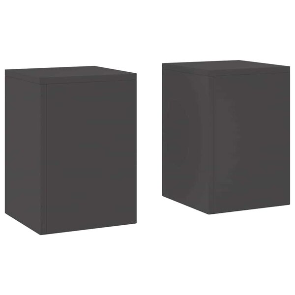 vidaXL Supports pour plantes 2 Pièces Noir 24 x 24 x 35 cm Acier