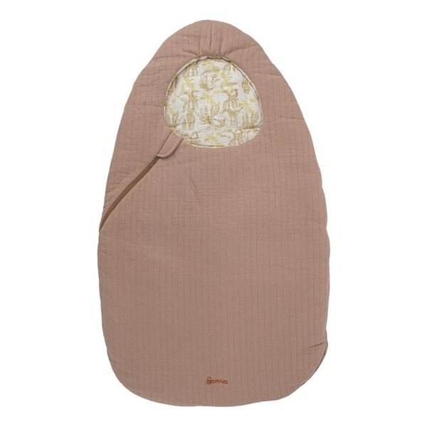 Nid d'ange réversible uni / motif Safari Rose Blush 0-3 mois