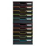 Module De Classement Modulo Black Office 5 Tiroirs Fermés - Noir/arlequin - Exacompta