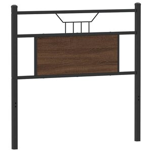 vidaXL Tête de lit chêne marron 90 cm bois d'ingénierie et acier