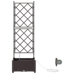 vidaXL Pots de jardin Marron 40 x 40 x 126 cm Acier