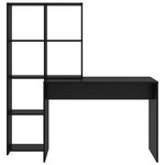 vidaXL Bureau Chêne noir 138.5 x 55 x 143 cm Bois d'ingénierie
