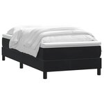 vidaXL Sommier à lattes de lit avec matelas noir 100x220 cm velours
