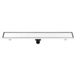vidaXL Drain de douche avec couvercle 2 en 1 93x14 cm Acier inoxydable