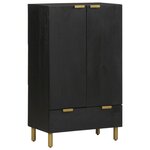 vidaXL Buffet noir 60x33x100 cm bois d'ingénierie