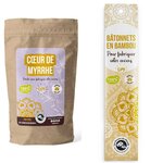 DIY encens - 100 Bâtonnets nus en bambou + Poudre Cœur de Myrrhe