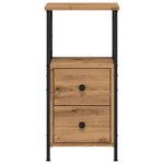 vidaXL Table de chevet chêne artisanal 34x35 5x70 cm bois d'ingénierie