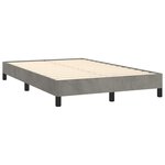 vidaXL Sommier à lattes de lit avec matelas LED gris clair 120x190 cm