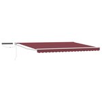 vidaXL Auvent rétractable électrique Bourgogne et Blanc 4 5 × 3 m