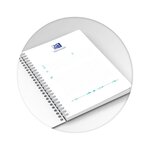 Cahier spirale oxford flowers - a5 14 8 x 21 cm - petits carreaux - 120 pages - lot de 5