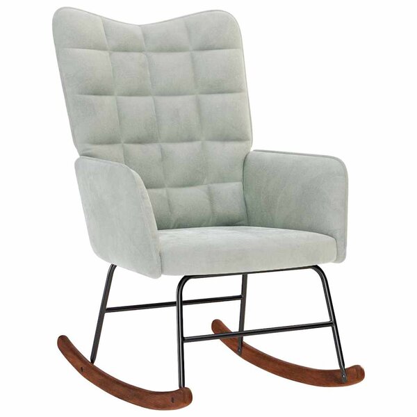 vidaXL Chaise à bascule Gris clair Velours