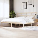 vidaXL Cadre de lit Bois de pin massif 200x200 cm