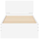 vidaXL Cadre de lit avec tête de lit et lumières LED blanc 90x190 cm