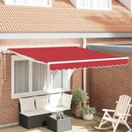 vidaXL Auvent Rétractable 300 x 250 cm Rouge