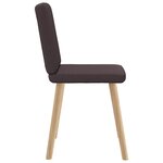 vidaXL Chaises à manger lot de 4 marron foncé tissu