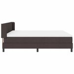 vidaXL Lit boxspring avec matelas Marron foncé 180 x 200 cm