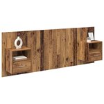 vidaXL Tête de lit avec armoire 3 Pièces Bois Ancien Bois d'ingénierie