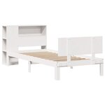 vidaXL Lit bibliothèque sans matelas blanc 90x190cm bois de pin massif