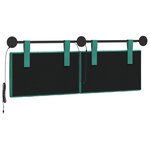 vidaXL Tête de lit suspendue Turquoise Velours