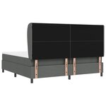 vidaXL Lit ressort avec matelas gris foncé 200 x 200 cm