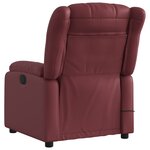 vidaXL Fauteuil de massage inclinable électrique rouge bordeaux