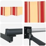 vidaXL Store rétractable manuel avec LEDs Multicolore 4 5 × 3 m